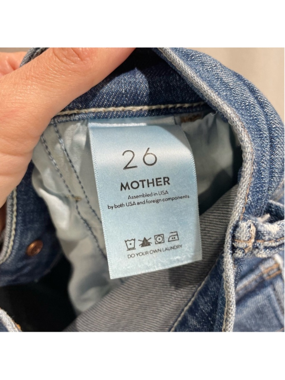 Mother The Rambler High Rise Cargo Straight Ankle Jeans Size 26 - Picture 8 of 8